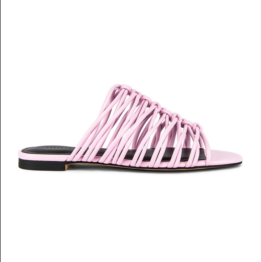 Rebecca Minkoff Maelynn Strappy Slides Sandals Women Size 8.5 Pink Orchid